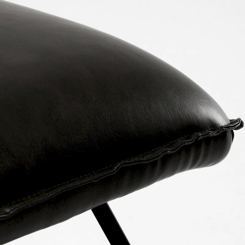 LUE BONA Mid Century Faux Leather Accent Chair With Adjustable Backrest - 31.5 H X 22.2 W X 23.6 D