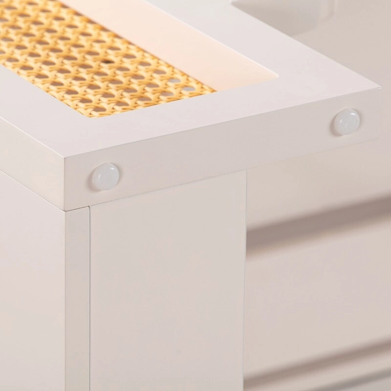 Suzie Wood and Rattan 1 Drawer Desk