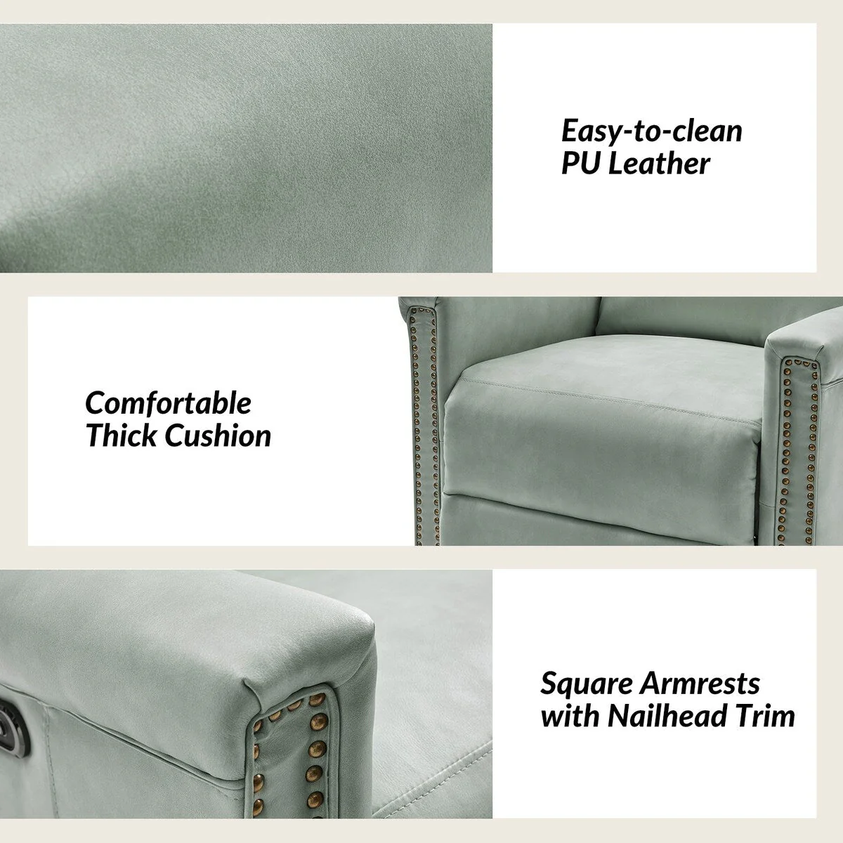 Tobias Traditional Swivel And Rocker Power Recliner Set of 2 by HULALA HOME