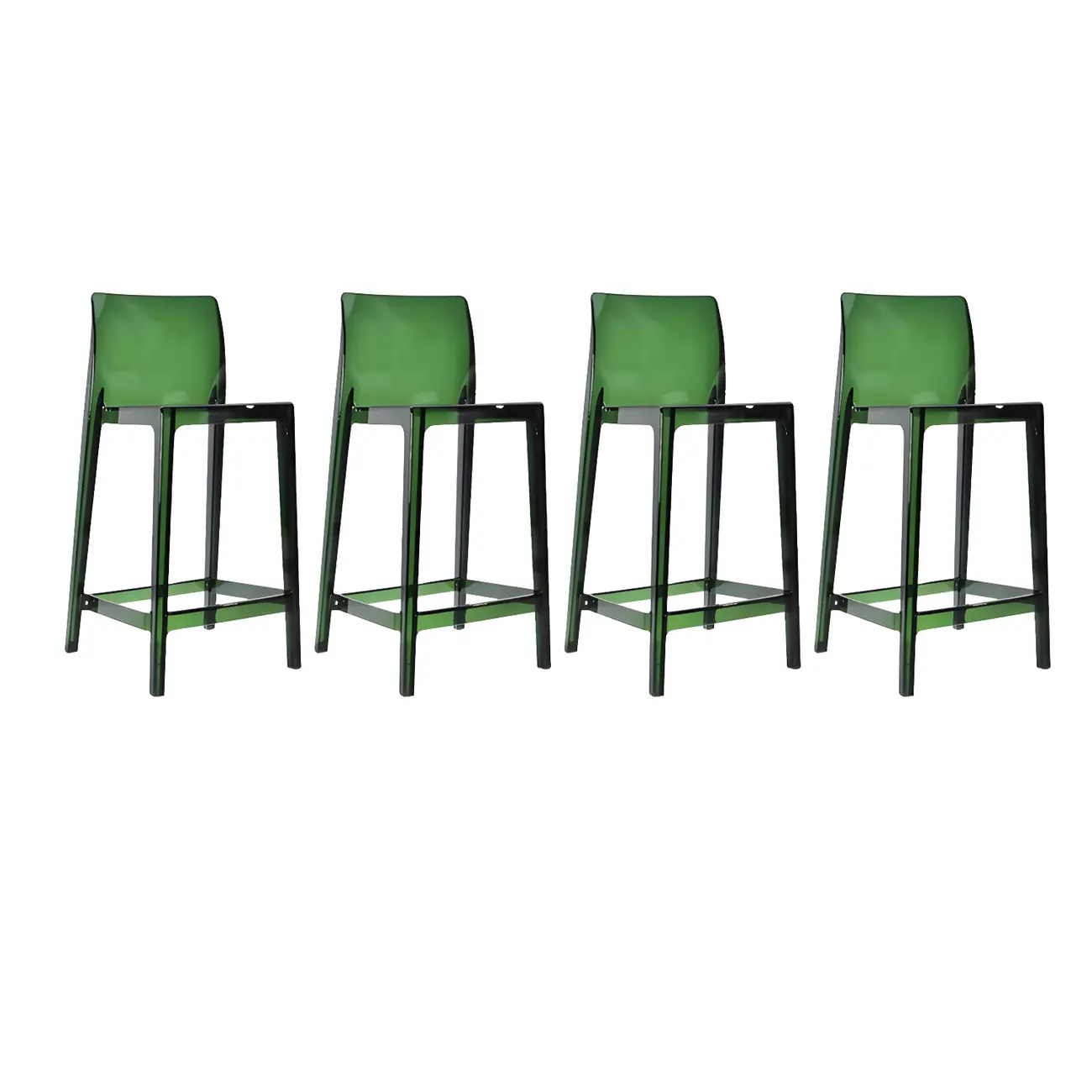 Modern Acrylic Transparent Stylish Rectangle Bar Stool