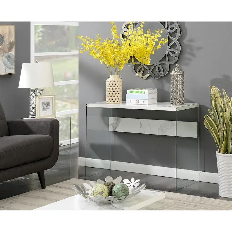 Convenience Concepts SoHo Glass Console Table/Desk
