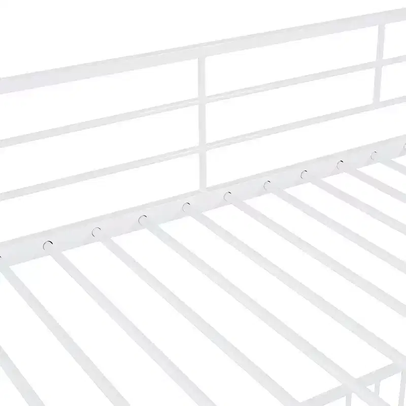Whisen Stylish Design Metal Bunk Bed with Slide and Guardrails