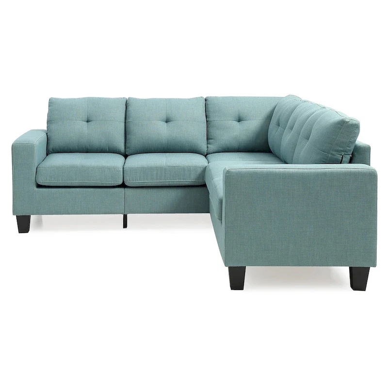 Newbury 82 in. W 2-piece Polyester Twill L Shape Sectional Sofa - 32L x 82W x 35H