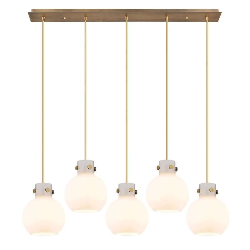 Innovations Lighting Newton Sphere - 5 Light 8  Cord Hung Linear Pendant