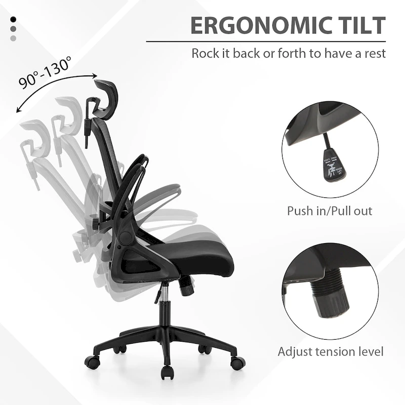 Ergonomic Mesh Office Desk Chair with High Back, 360 Swivel Executive Computer Chair