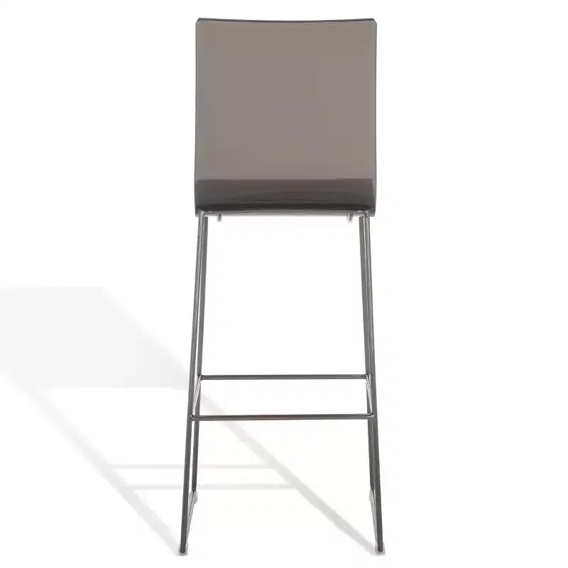 Bryant Acrylic Barstool - SFV2564 - Smoke Grey/Gunmetal - Safavieh Couture