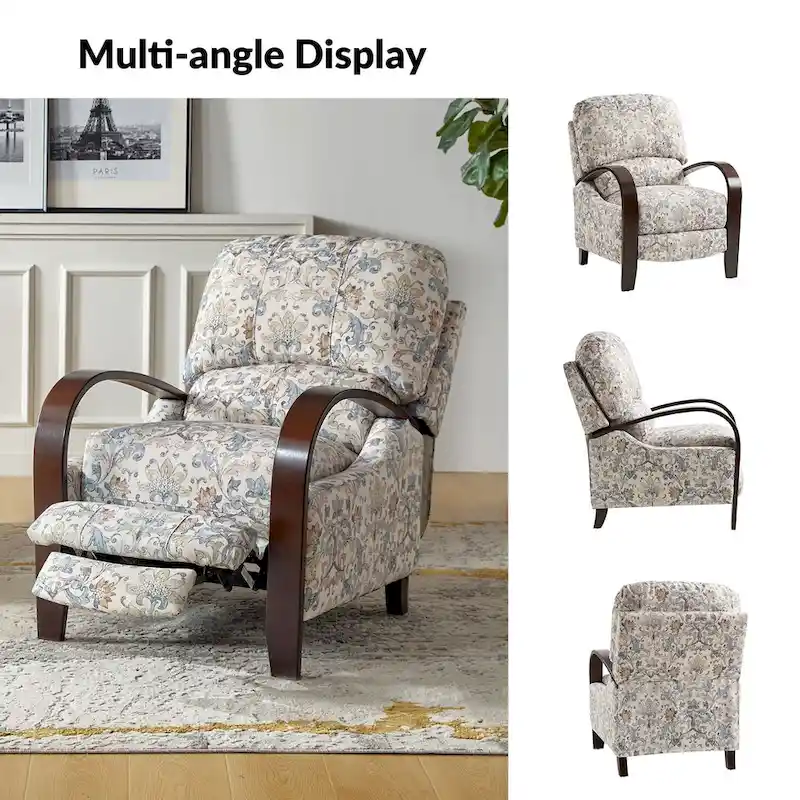 Rita Genuine Leather Manual Recliner by Hulala Home