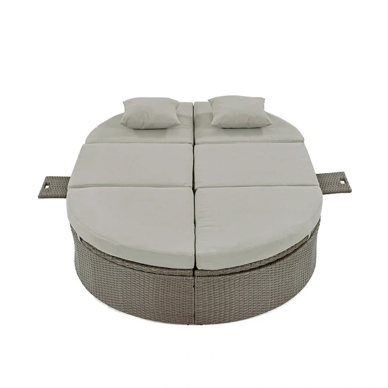 Patio 2-Person Daybed with Cushions and Pillows