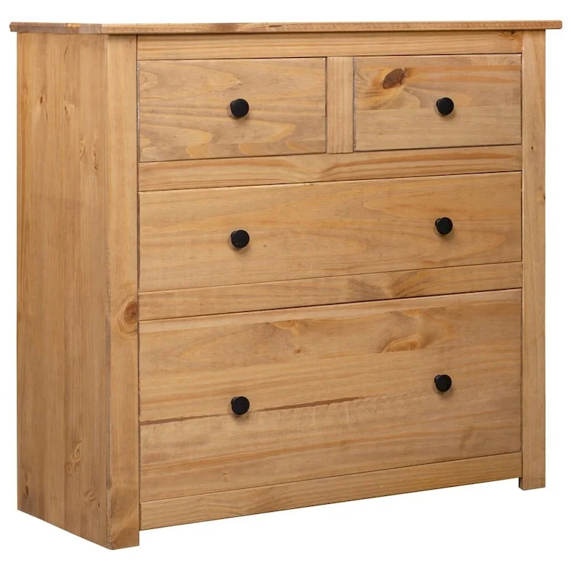 Sideboard Drawer Cupboard for Bedroom Storage Cabinet Pine Range - 31.5 x 15.7 x 32.7
