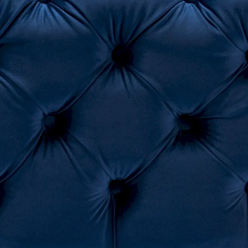 Glam Velvet Ottoman with Gold Legs