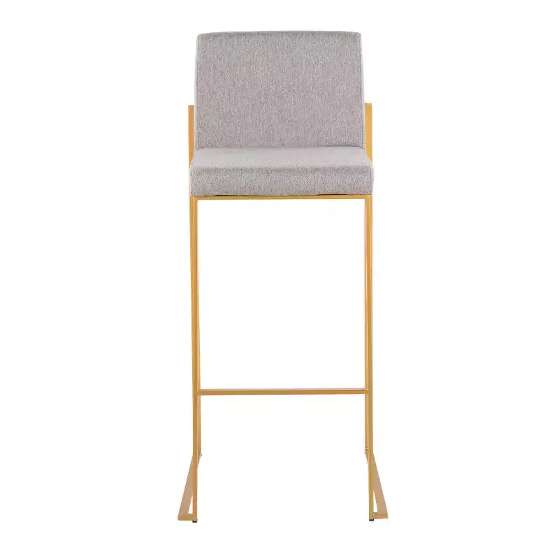 LumiSource Set of 3 Fuji High Back Barstools Fabric
