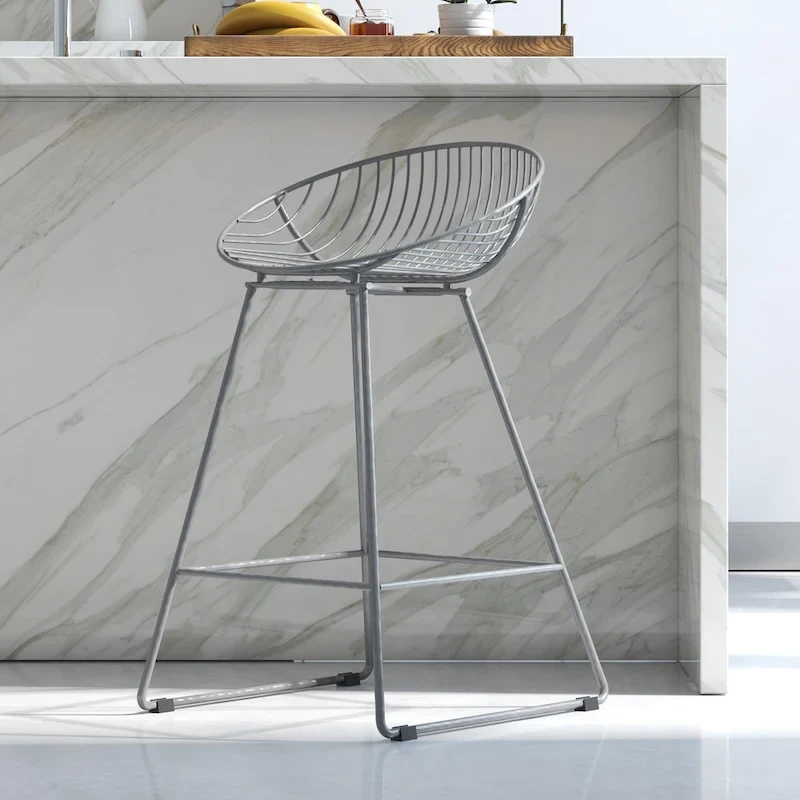 CosmoLiving by Cosmopolitan Ellis 24  Metal Counter Height Bar Stool