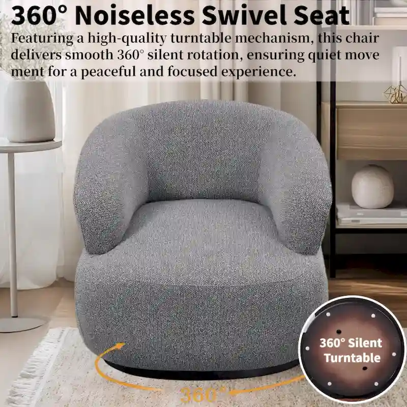 Kieon 33 W 360 Swivel Modern Barrel Chair Accent Chair Set of 2