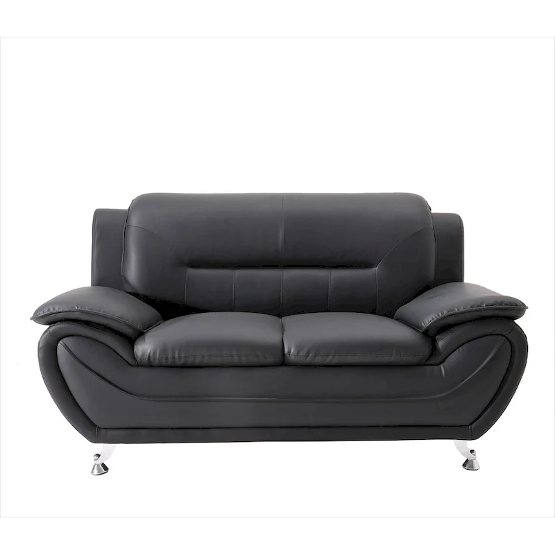 Sanuel 61.3 Faux Leather Pillow Top Arm Loveseat - N/A