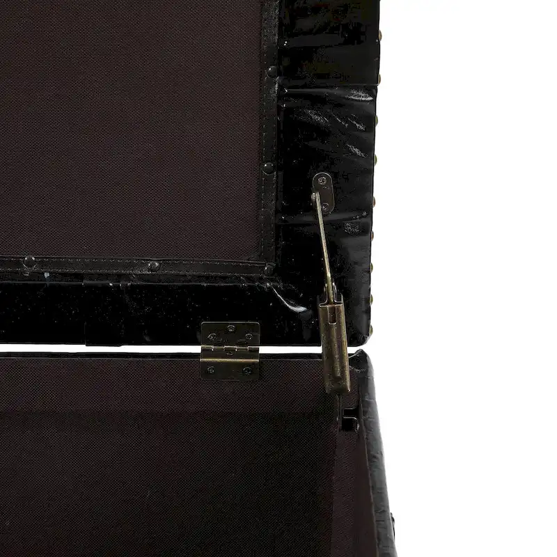 Upholstered Faux Leather Retro Speaker Styling Bench