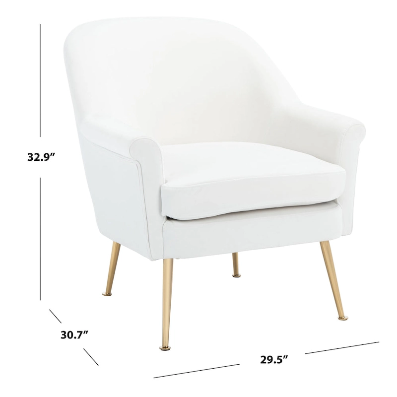 SAFAVIEH Edina Accent Chair - 29.5 W x 30.7 L x 32.9 H - 30Wx31Dx33H