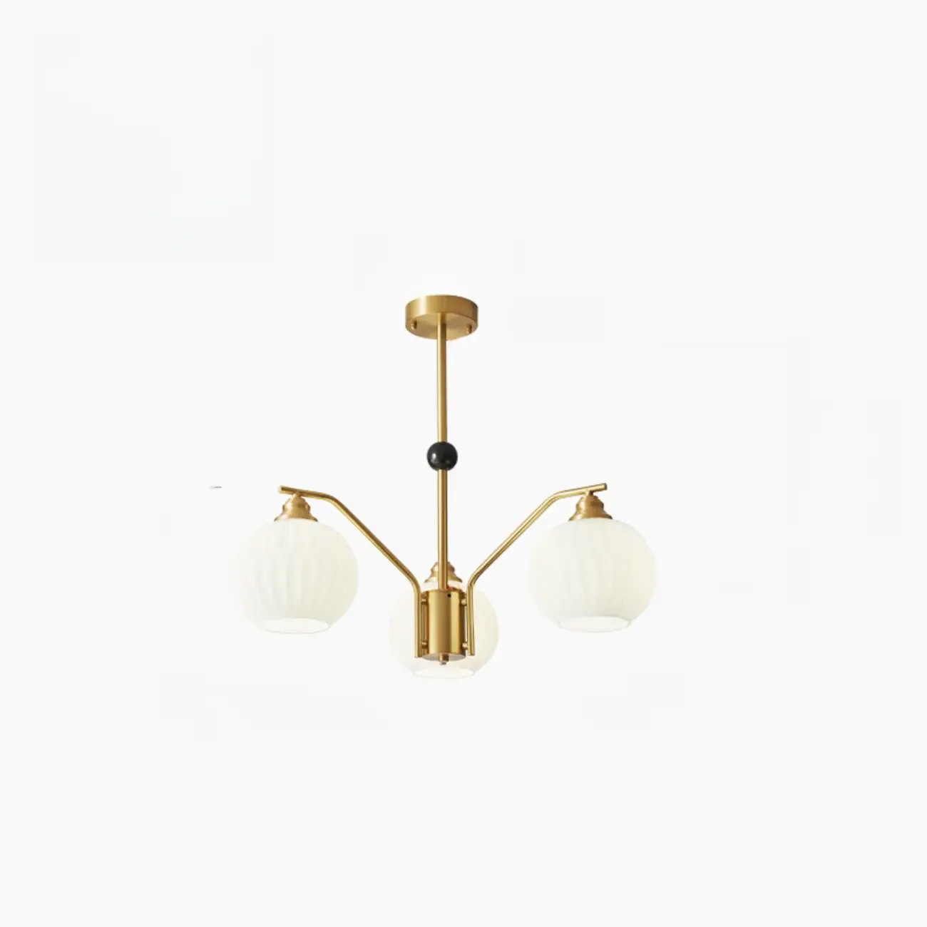 Modern 8-light Glass Globe Chandelier with Adjustable Height