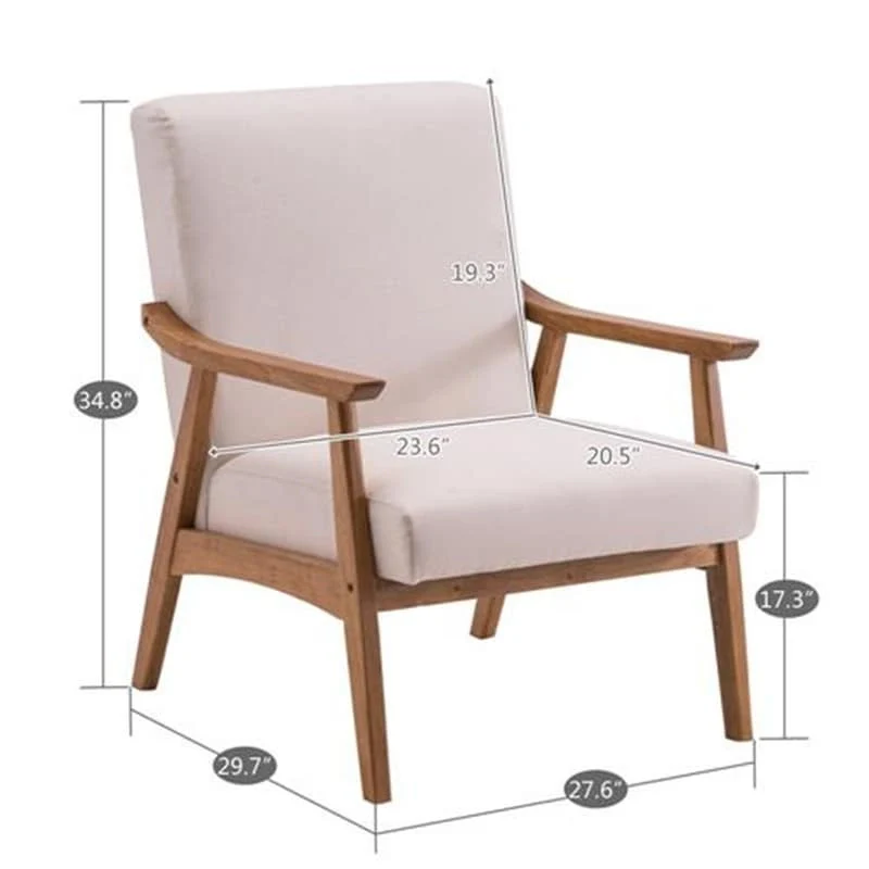 Modern Chair with Solid Wood Frame