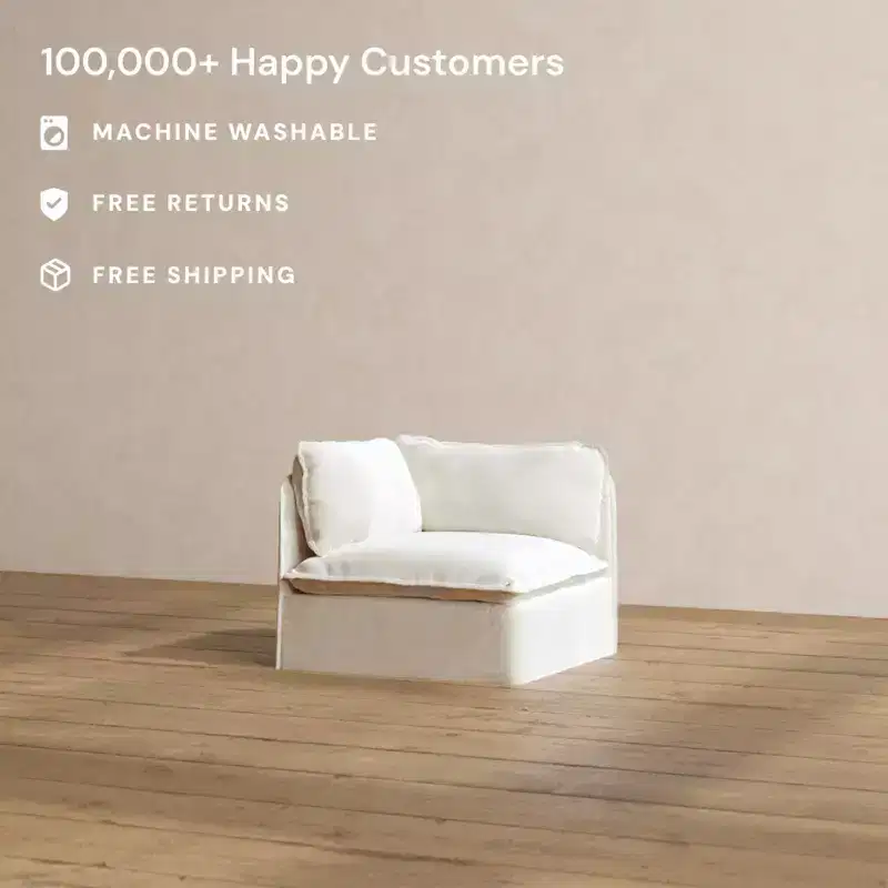 Upholstered Modular Left Arm Sectional Chair, Seats 1
