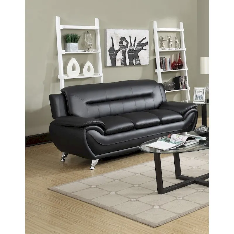 Sanuel 79.2 Faux Leather Pillow Top Arm Sofa