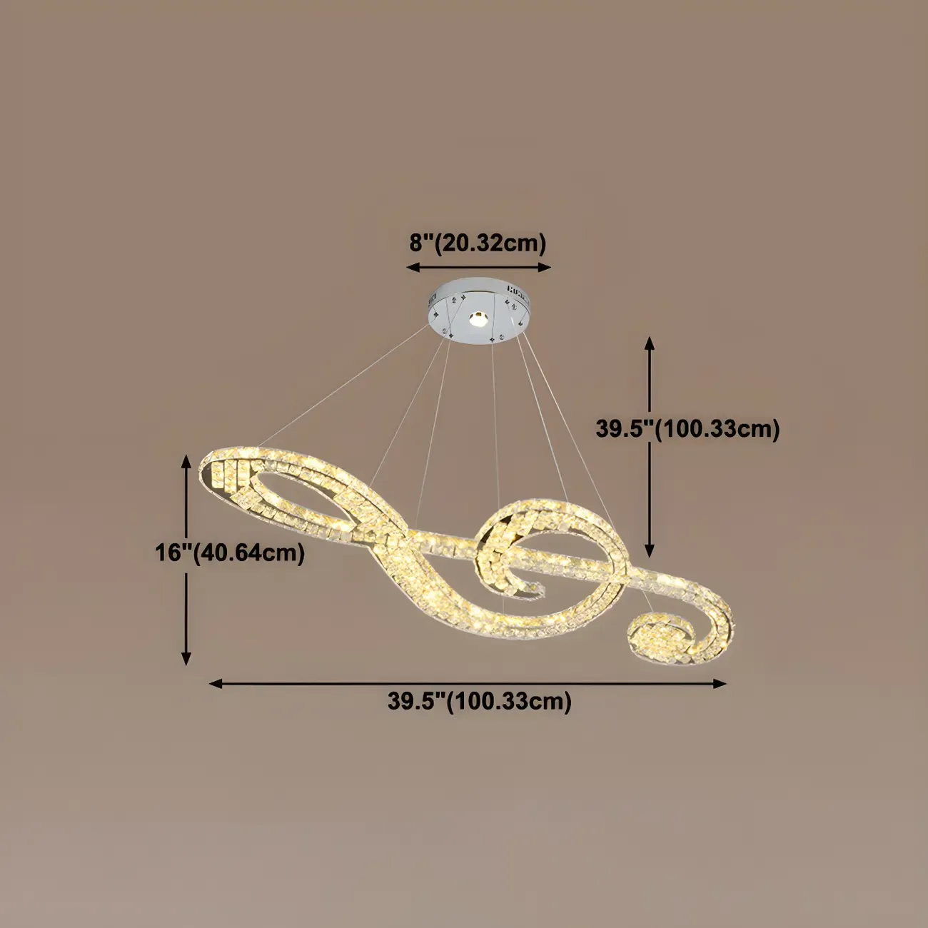 Artistic Modern Crystal 2-Light Island Pendant Light