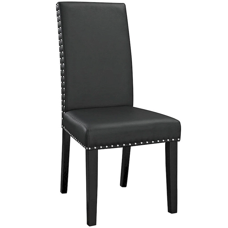 Milton Nailhead Trim Black Parson Dining Chair