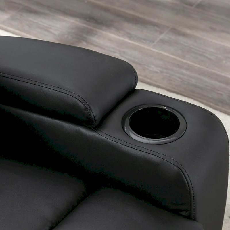 Manual Rocking Recliner Chair with Massage and Cup Holders