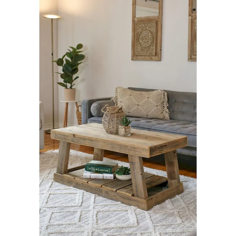Natural A-Frame Wrap Around Coffee Table