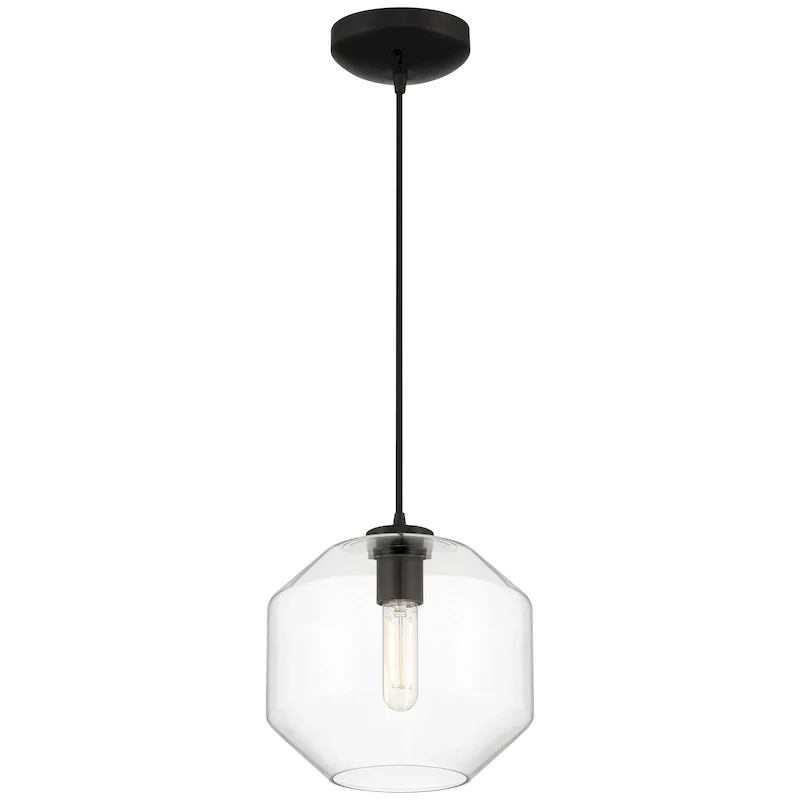 Access Lighting Clarity Short LED Pendant - Black Finish