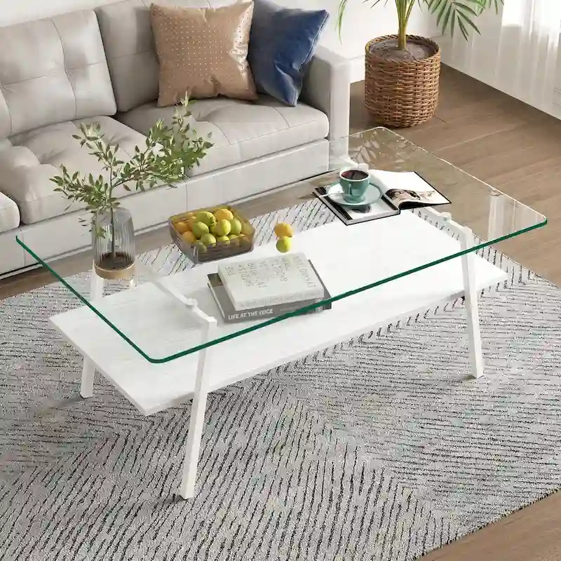 38.58 Rectangle Coffee Table with Modern Design
