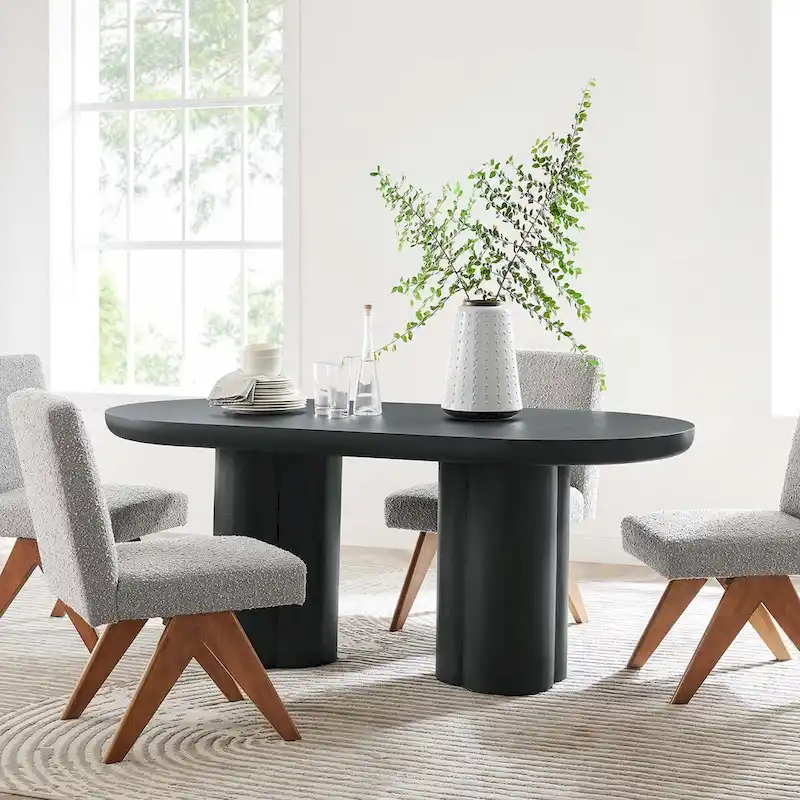 Caspian 72 Oval Concrete Dining Table