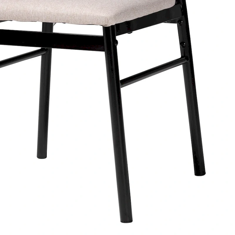 Arnold Modern Industrial Fabric and Metal 4-Piece Dining Chair Set
