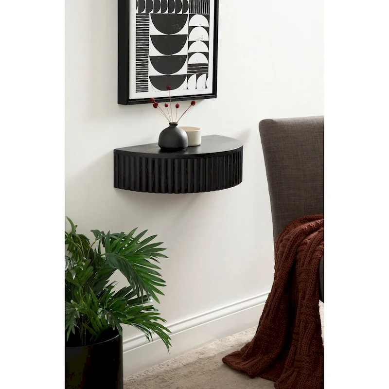 Kate and Laurel Reid Ribbed Floating Side Table