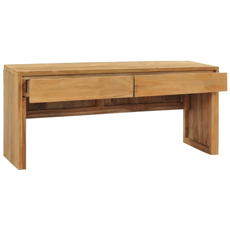 vidaXL TV Stand 39.4x13.8x17.7 Solid Wood Teak