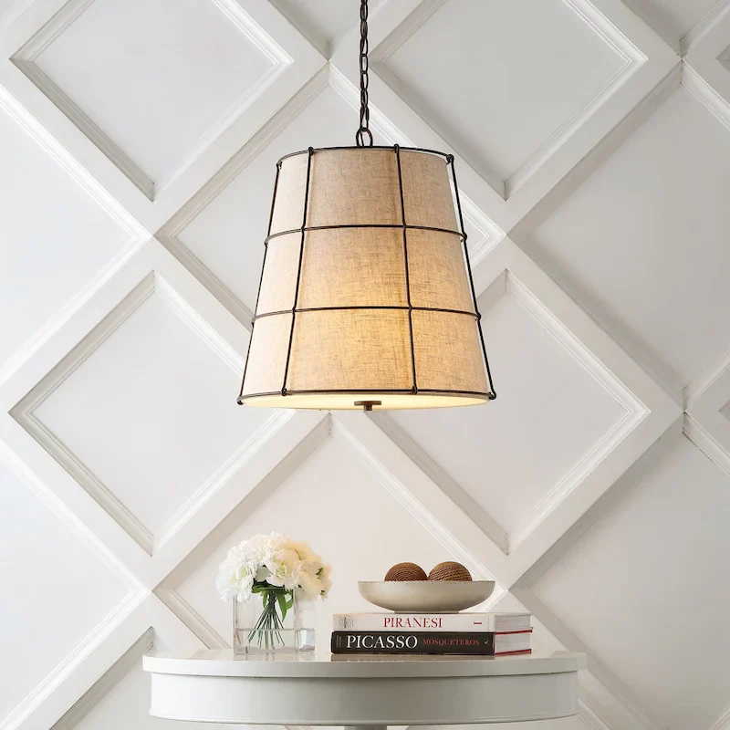 Chadwick 19  3-Light Rustic Farmhouse Iron LED Pendant, Oil Rubbed Bronze by JONATHAN Y - 3 Light