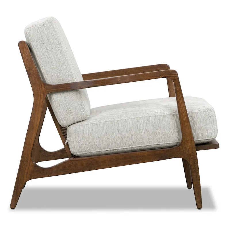 Poly & Bark Verity 25 Fabric Lounge Chair - Solid Wood Frame