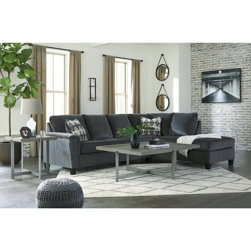 Signature Design by Ashley Abinger 2-Piece Sleeper Sectional with Chaise - 116 W x 91 D x 39 H