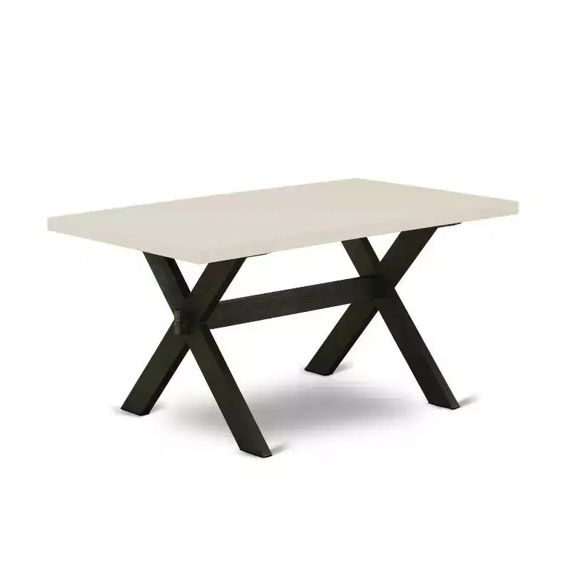 HomeStock 7-Piece Rectangle Natural Oak Finish Solid Wood Top Dining Table with 6 Parson Chairs