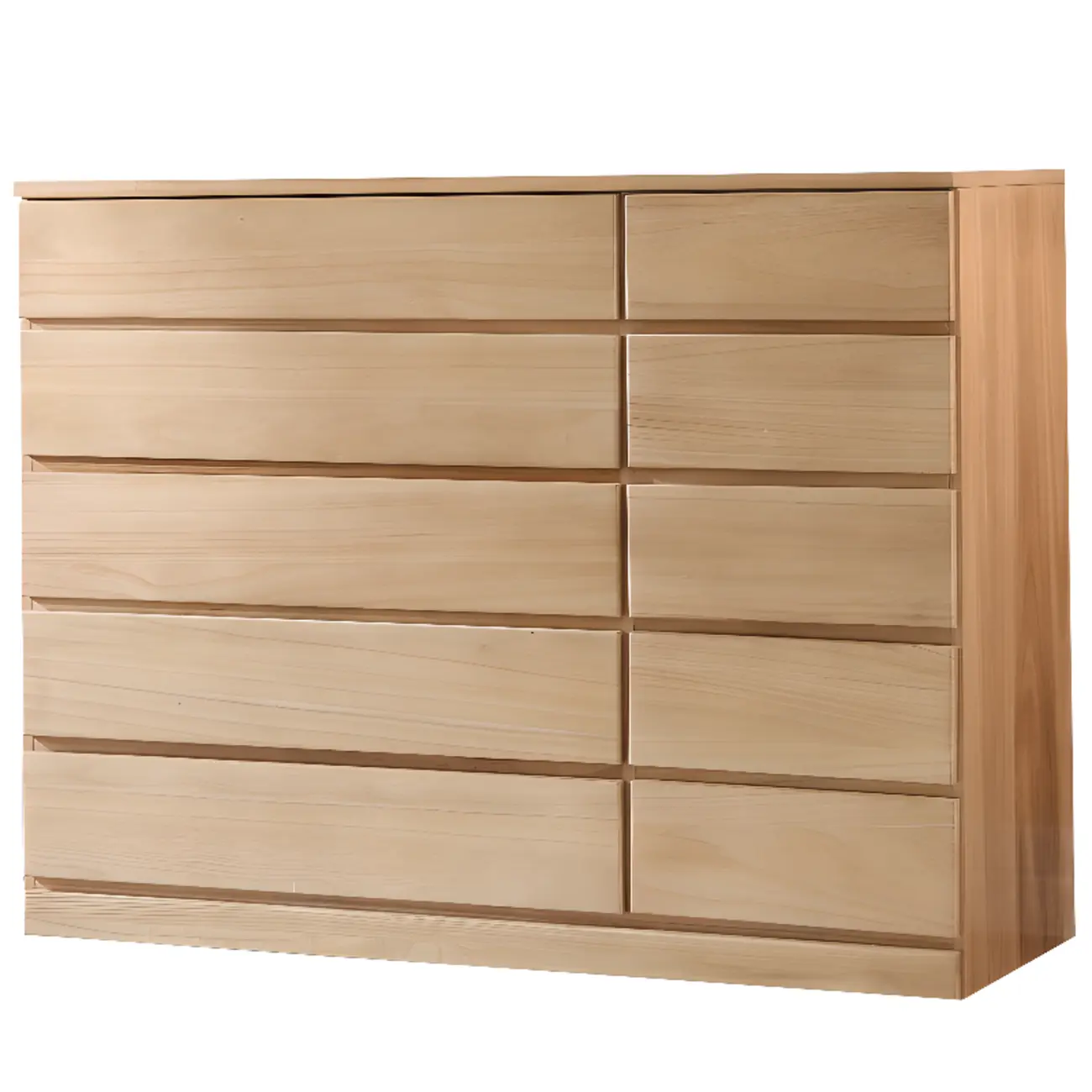 Classic Wooden Double Dressers with 7-Drawer