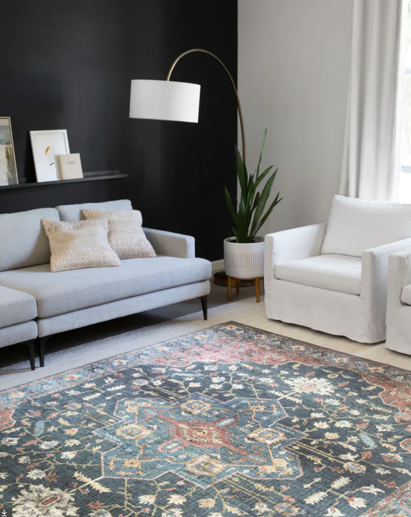 Skye Denim/Brick Rug