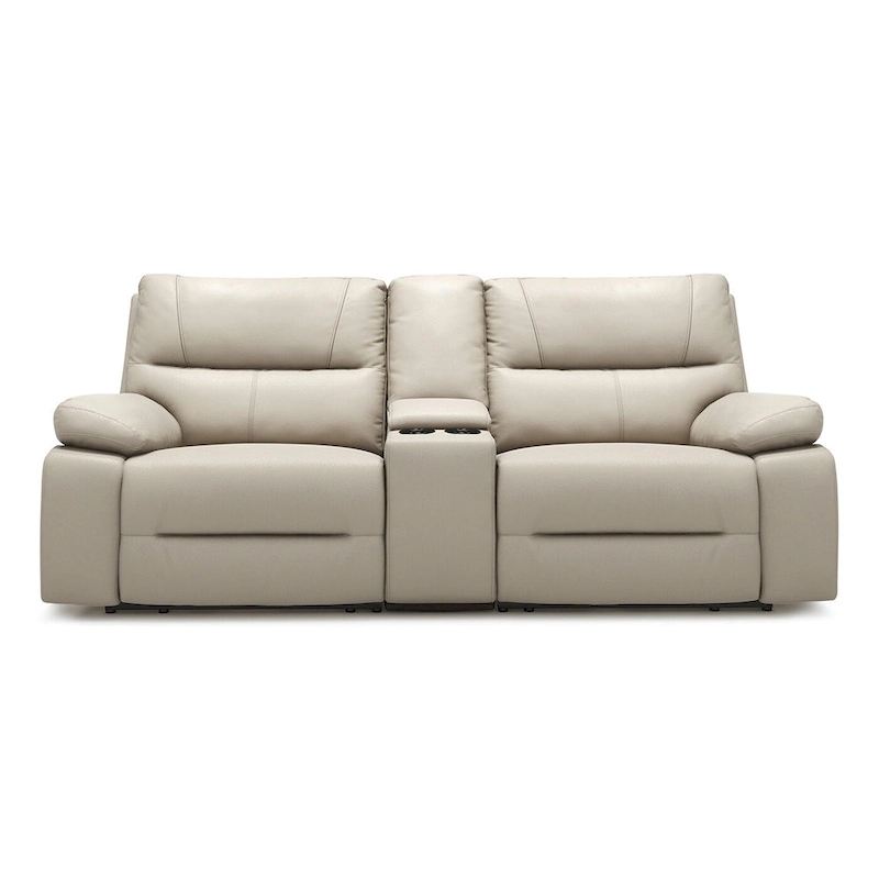 Malibu 79  2-Piece Leather Power Reclining Loveseat with Console and Cup Holders