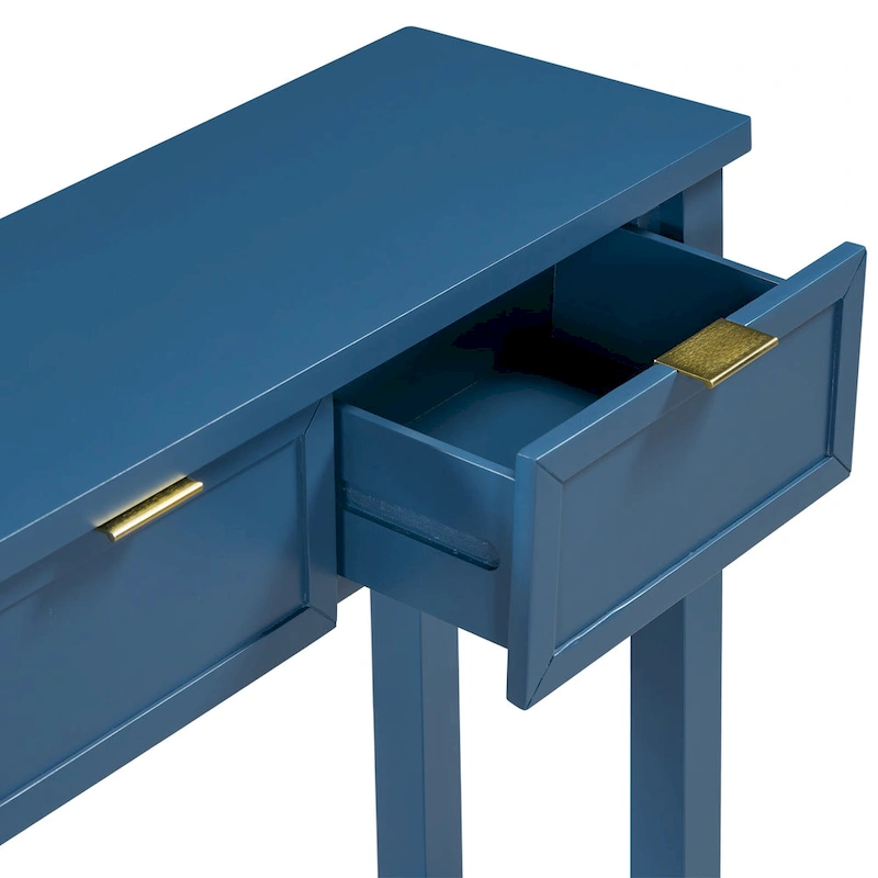 High-Quality Entryway Console Table with 4 Spacious Drawers & 1 Bottom Shelf