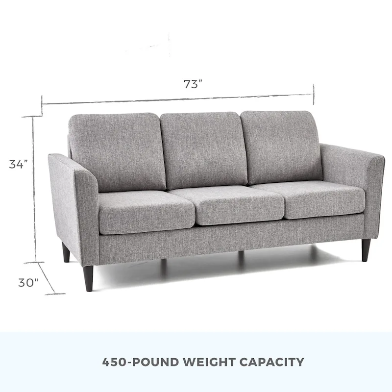 Brookside Clara 73  Upholstered Curved Arm Sofa