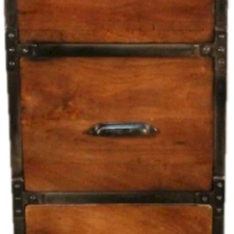 AA Warehousing Rustic Handmade Solid Wood 4-drawer Cabinet