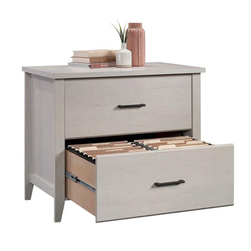 Lateral File Cabinet with Safety Interlock - Pebble Pine Finish