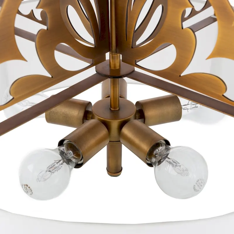 Roxton Modern Damask Metal 3-Light Pendant