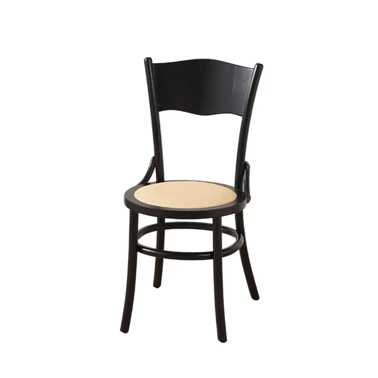 Mid-Century Modern Round Wood Dining Chair