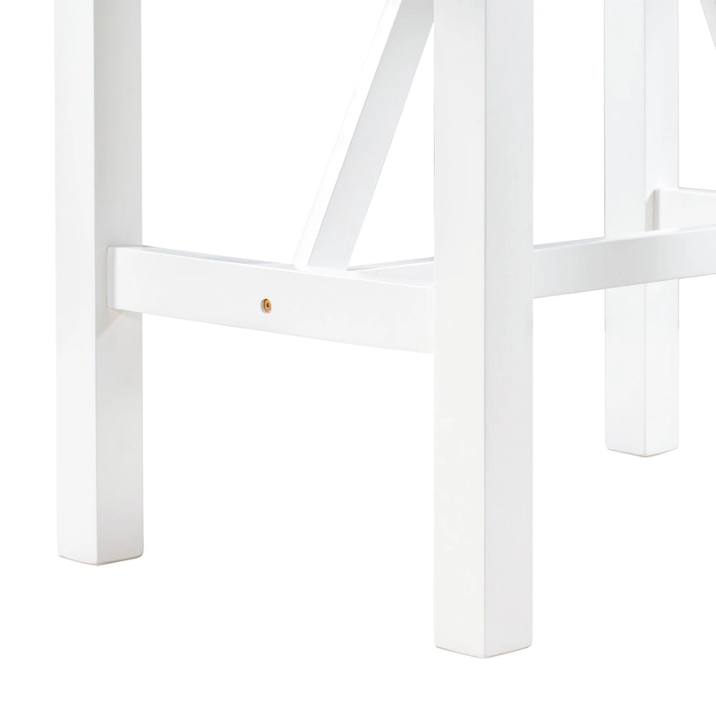 3-Piece Wooden Counter Height Dining Table Set with Drop Leaf Table & 2 Chairs