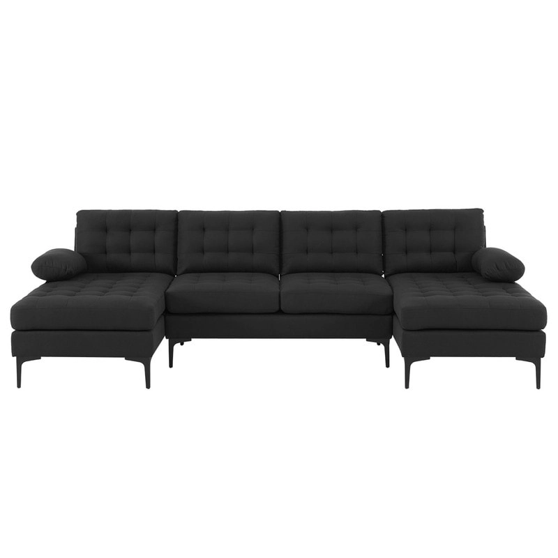 110 4-Seat U-Shaped Upholstered Sectional Sofa