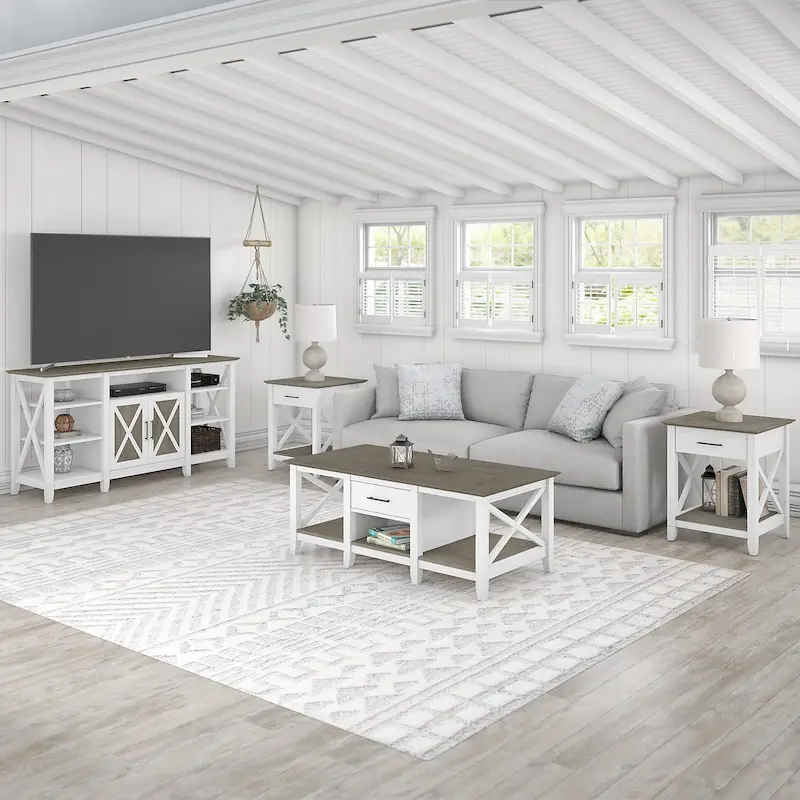 4-piece TV Stand and Table Set